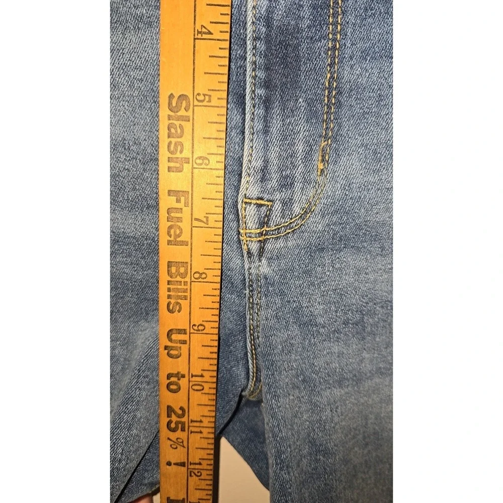 Maurices Jeans Womens L Jegging High‎ Rise Skinny Stretch Raw Hem Medium Wash